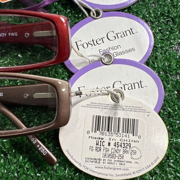 Foster Grant Eyeglasses +1.50 Lot Of 6 Multicolored Solid Front Tortise Arm NWT - Picture 7 of 13